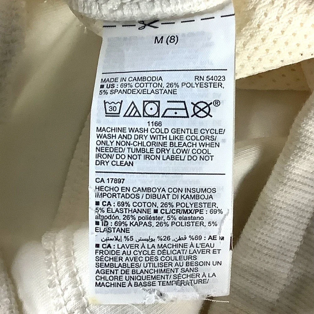 Old Navy Active Girls Jogger Pants Dynamic Fleece‎ Beige Size M/8 Zip Pockets